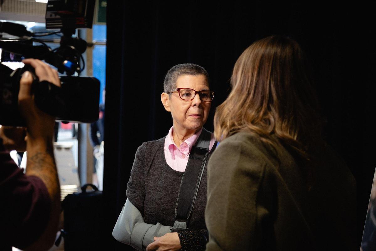 Vicki Bernadet en el acto de presentación de su campaña