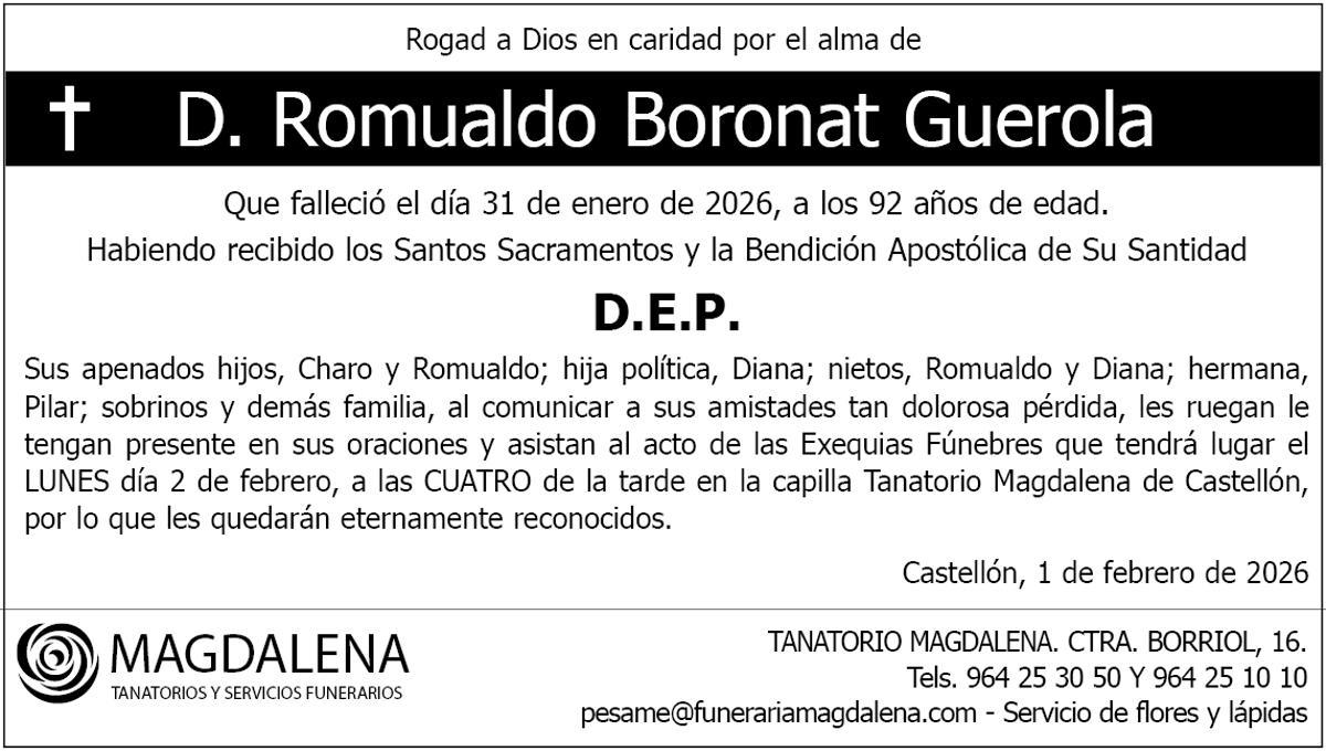 D. Romualdo Boronat Guerola