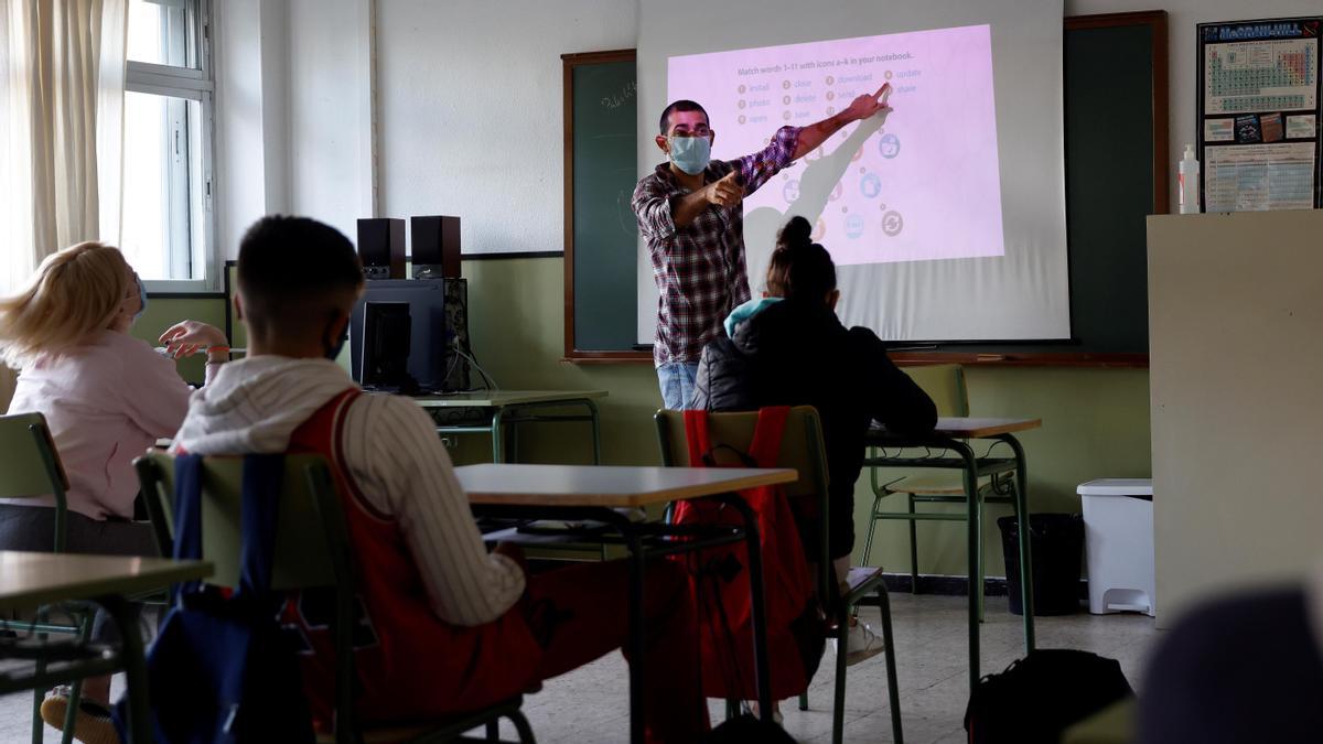 Imagen de archivo de una clase de Bachillerato.