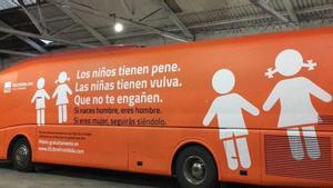 Autobús de Hazte Oír con el mensaje polémico