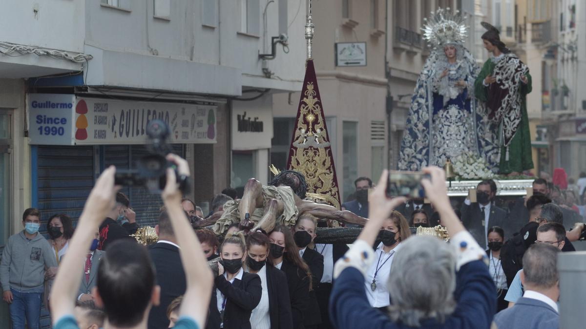 Imagen de uno de los traslados de este pasado fin de semana, de cara a la procesión Magna.