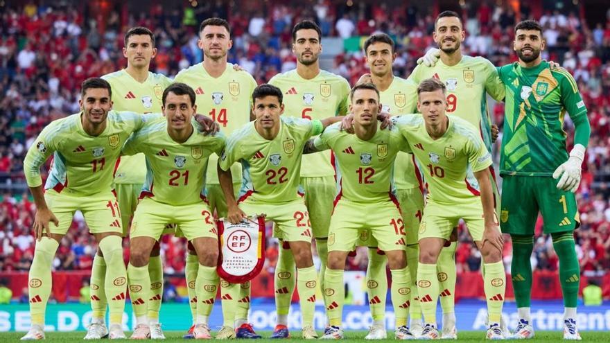 La alineación de España ante Albania en la Eurocopa