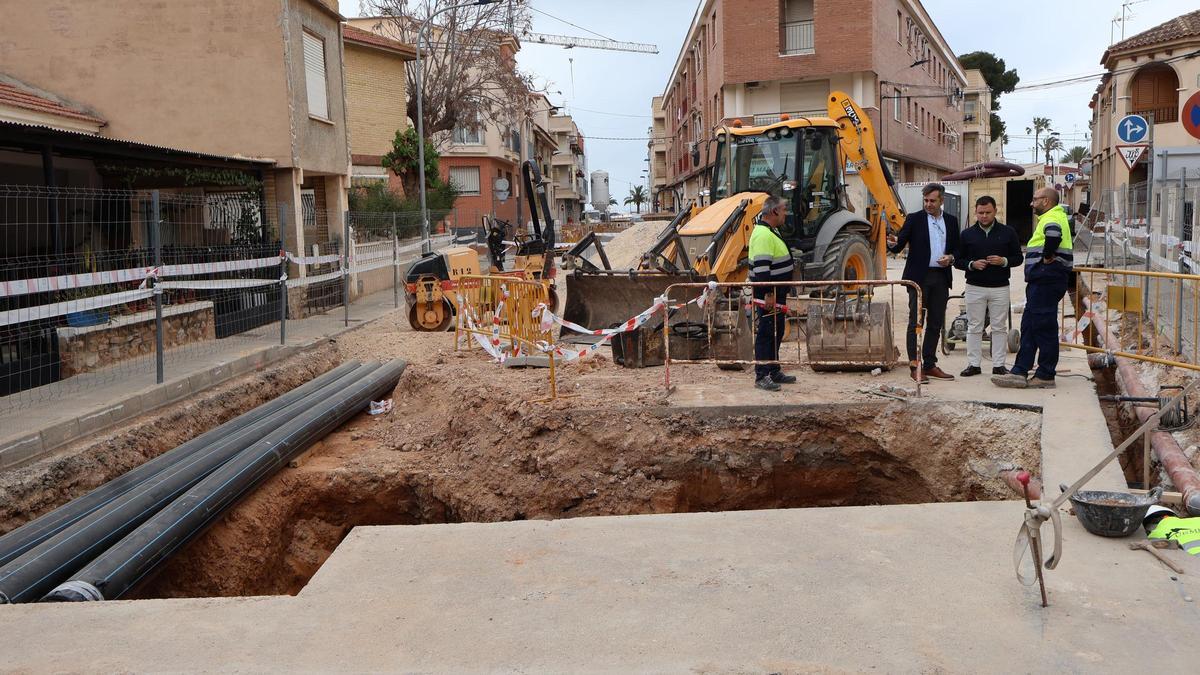 Obras de construcción de la nueva Estación de Bombeo de Aguas Residuales de Lo Pagán.