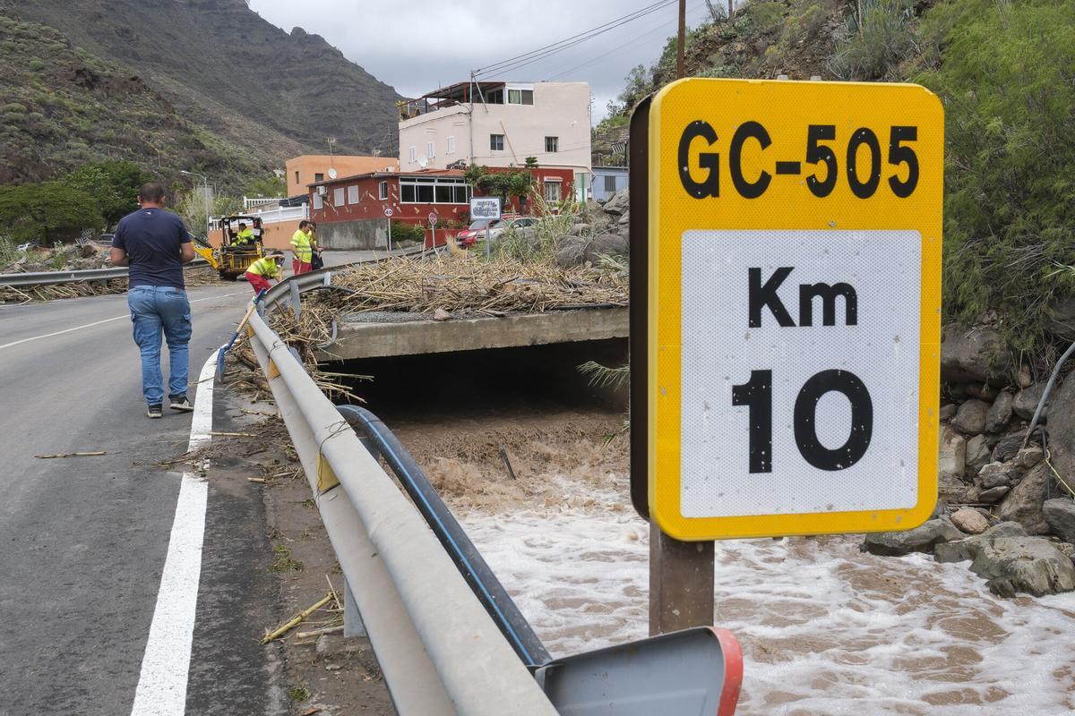 El impacto de la borrasca Therese en Mogán (Gran Canaria, 20/03/2026)