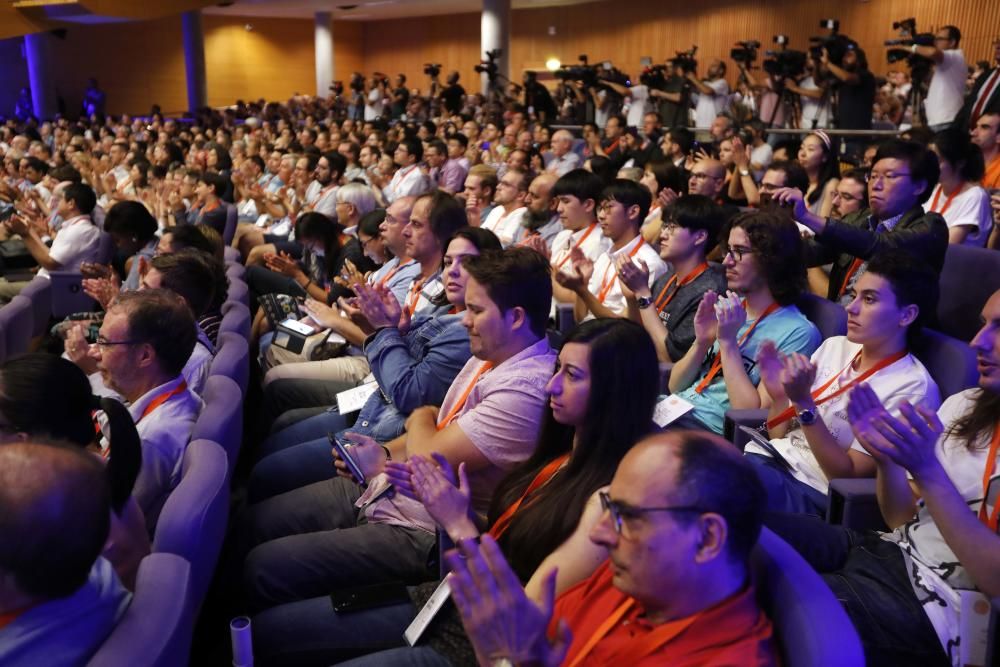 Instante de la inauguración en València del International Congress on Industrial and Applied Mathematics.