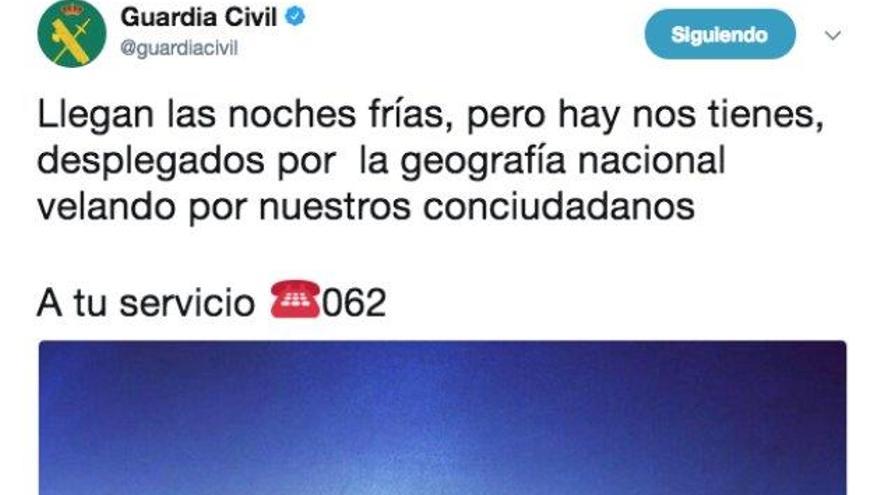 La &#039;pifia&#039; ortográfica de la Guardia Civil que horroriza a Twitter