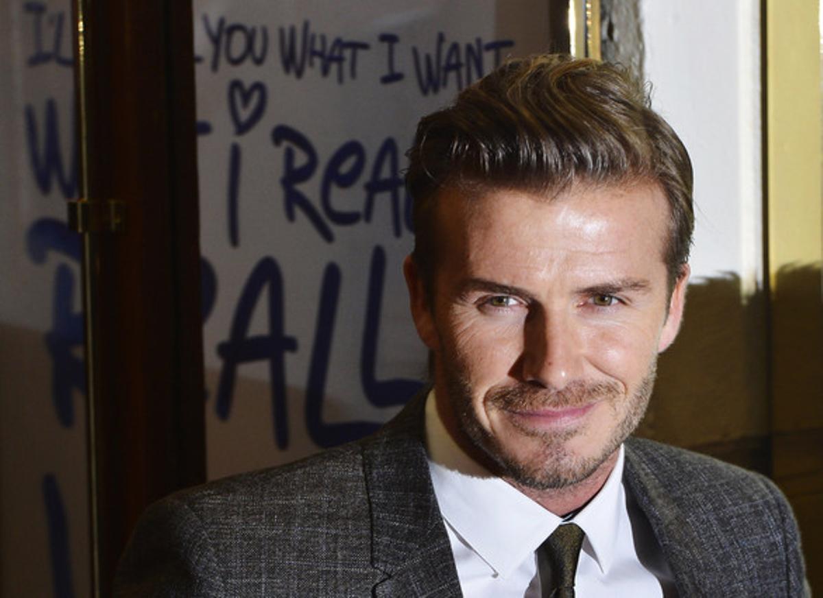 David Beckham, a l’arribar a una gala a Londres.