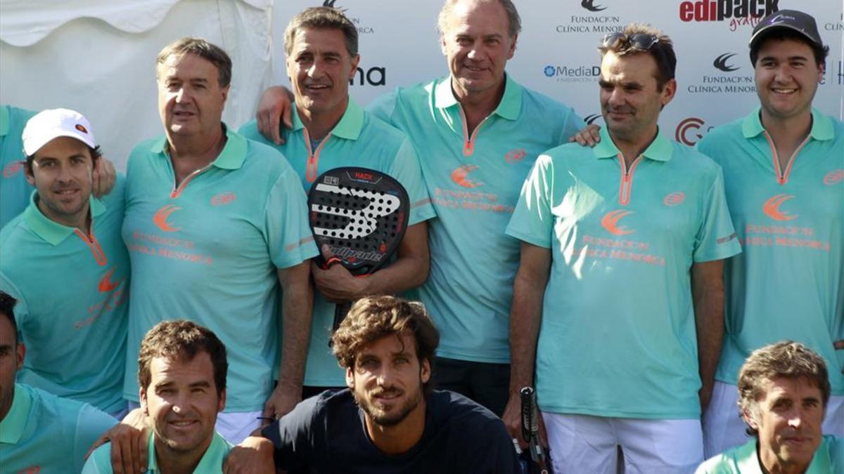 Feliciano López jugó un torneo solidario ayer en Madrid, con Bertin Osborne, Pedro Delgado, Anselmo Fuerte y Michel entre otras caras conocidas
