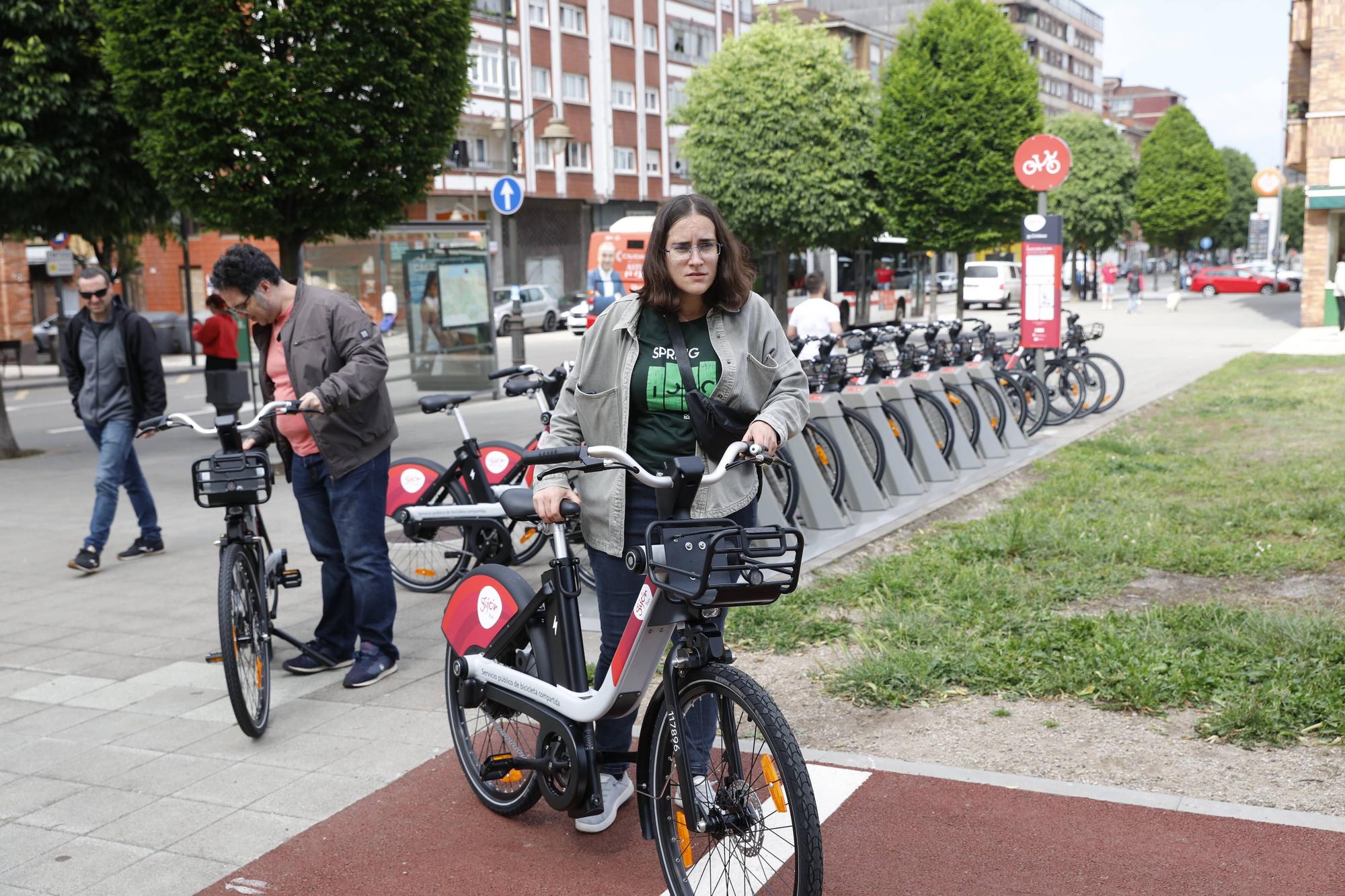 Las nuevas bicis eléctricas de Gijón arrancan su fase de pruebas