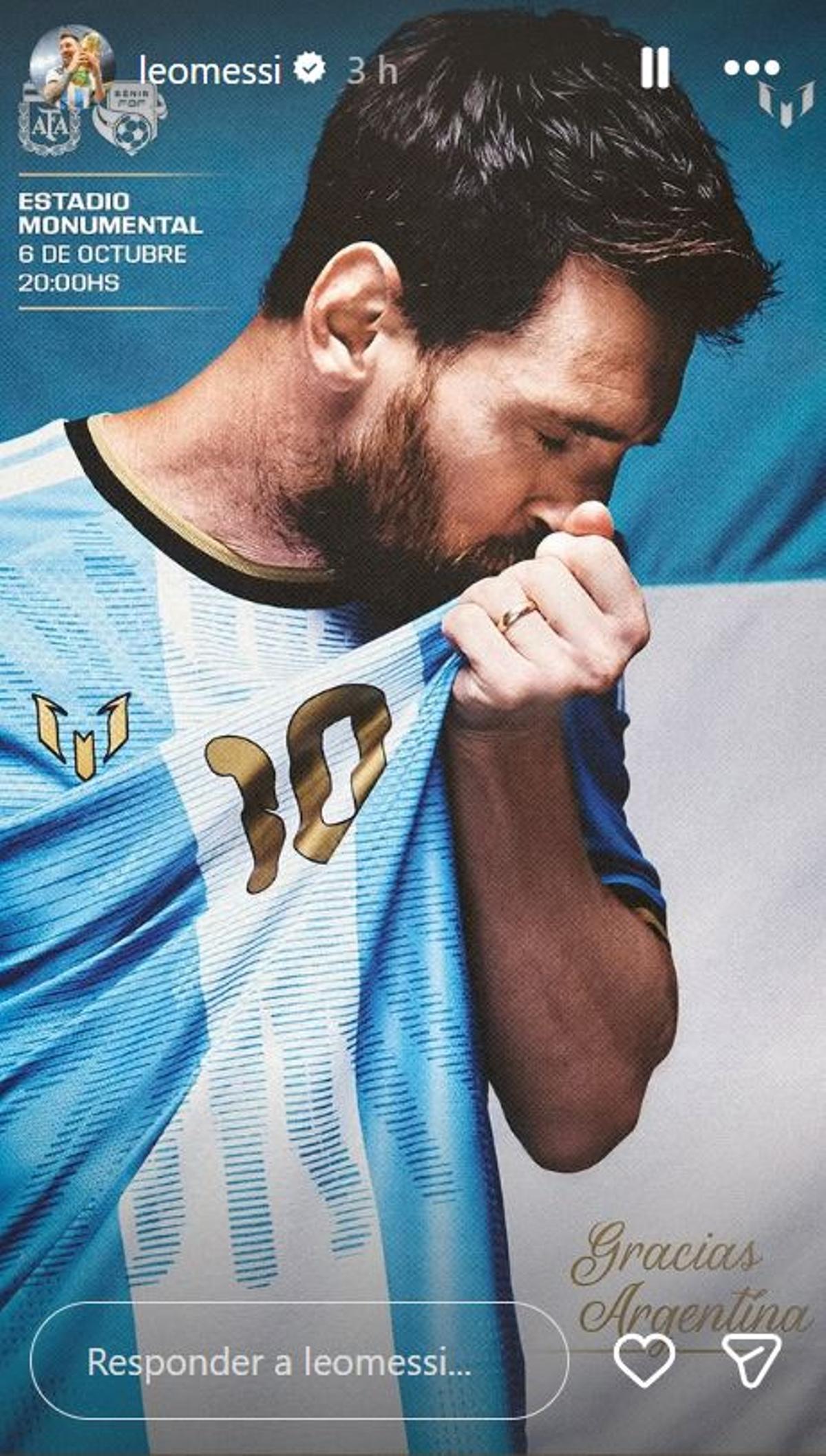 Messi se despide: "Gracias, Argentina"