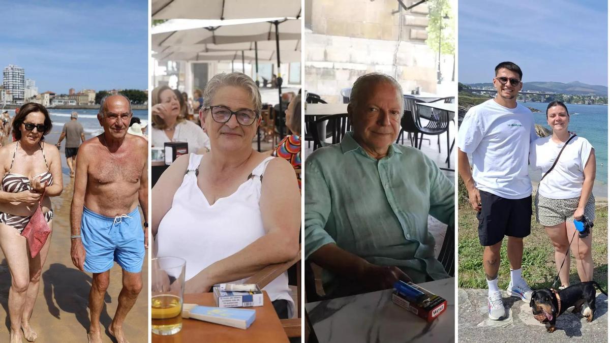 De izquierda a derecha, Patricia Coto y Pablo Zapata; Begoña Álvarez; Fernando Menéndez; y Daniel Lorenzo y Ángela Garoz.
