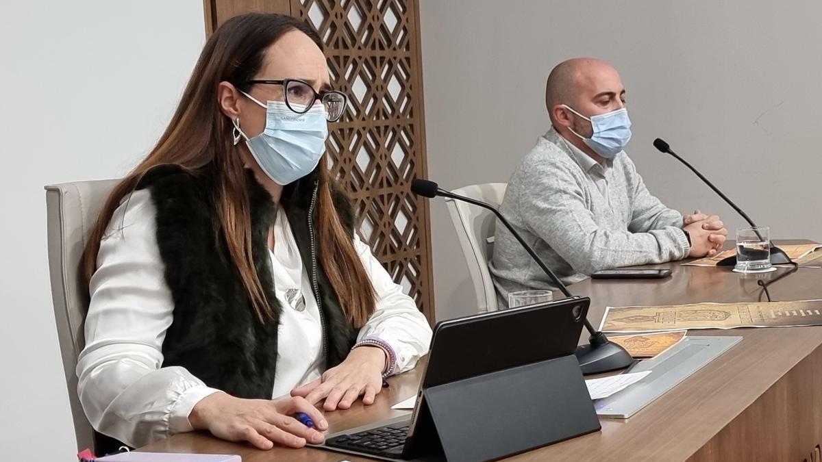 La diputada provincial María Dolores Enrique, ayer, en rueda de prensa.