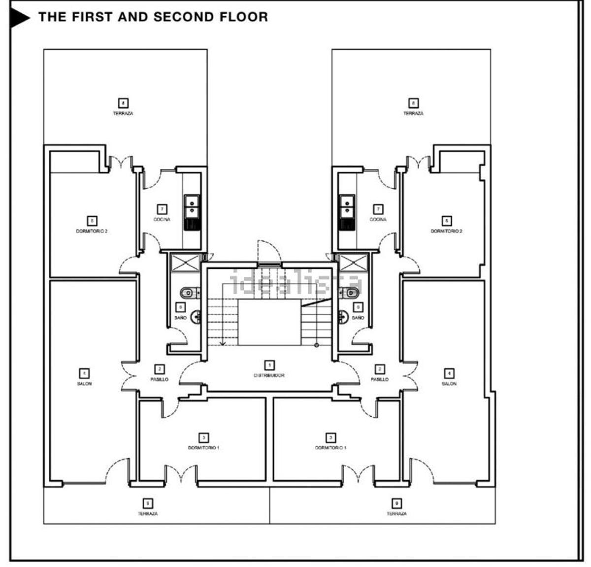 Plano del primer y segundo piso
