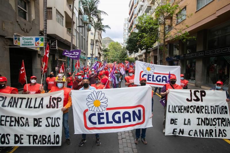 Manifestación del Primero de Mayo, Día internacional del trabajador, en Santa Cruz de Tenerife