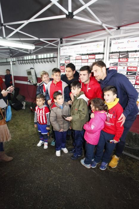 Entrenamiento del Sporting en Navia