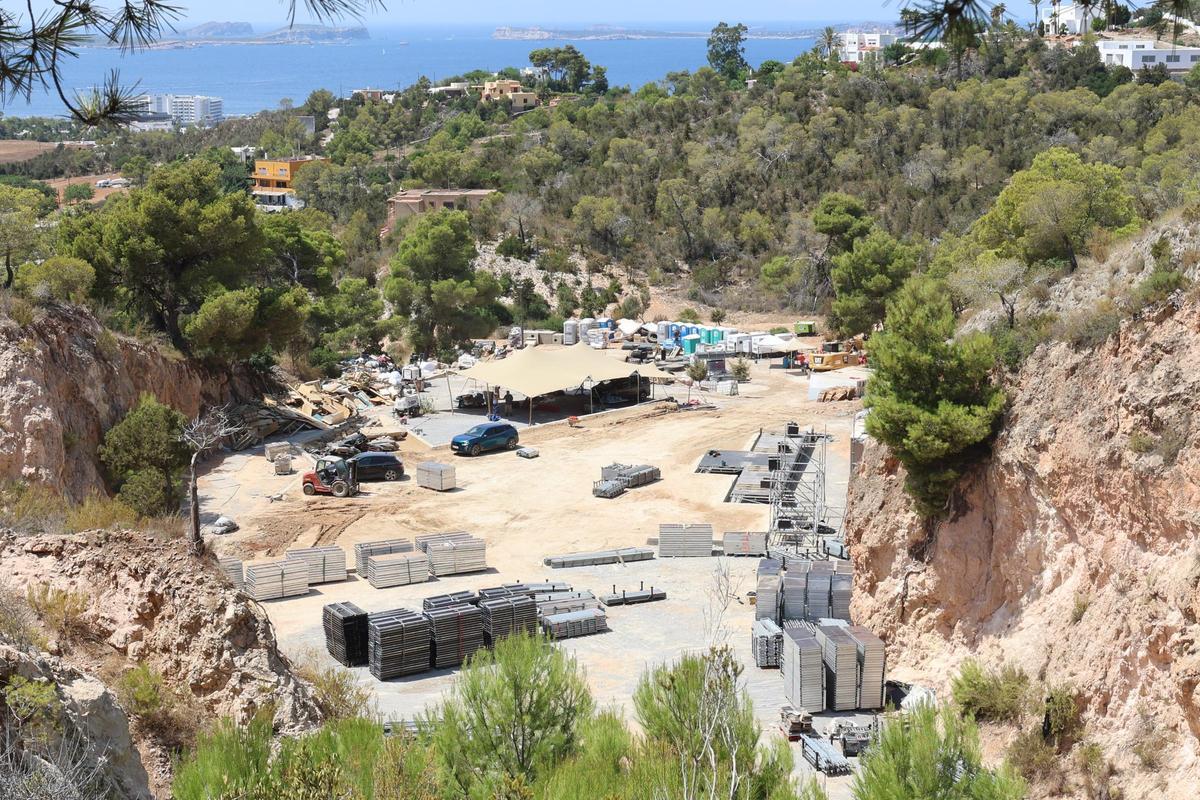 La cantera de la polémica fiesta egipcia, vista desde el aire