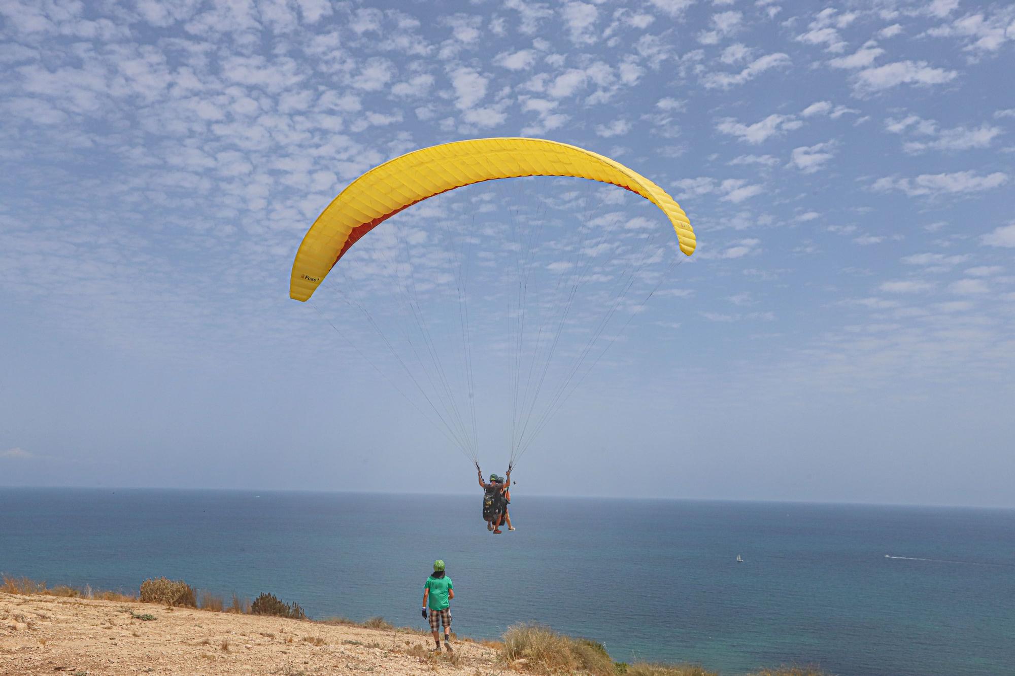 Lanzamiento en parapente en Santa Pola