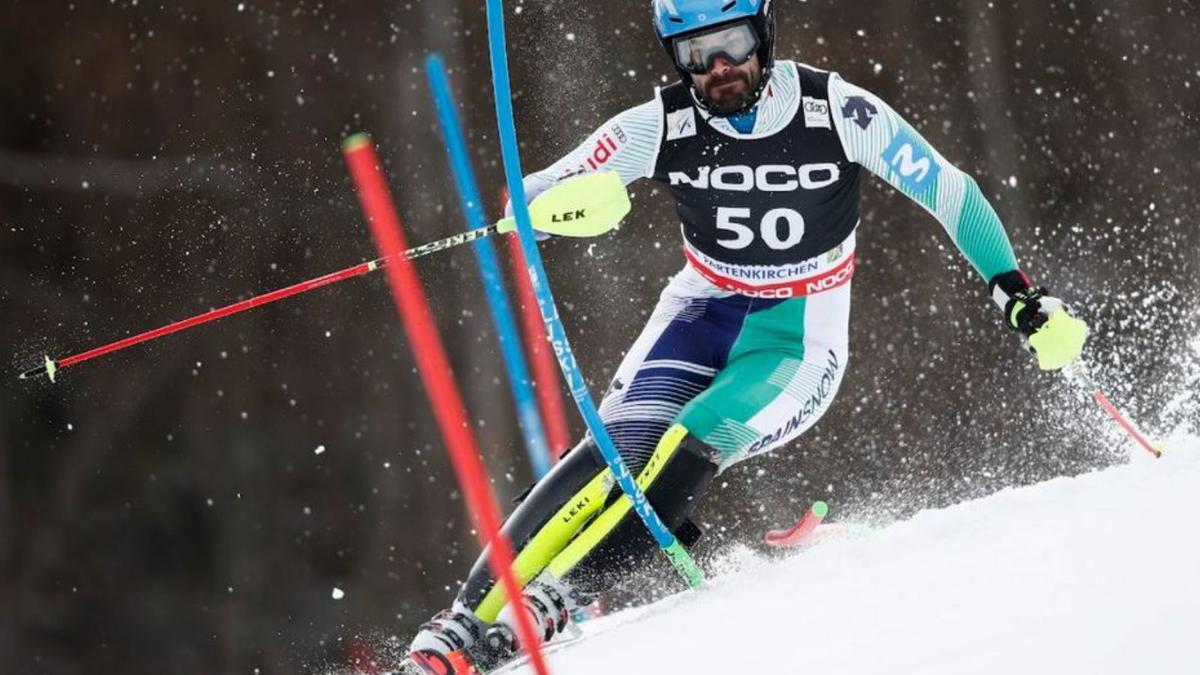 Quim Salarich en plena acció ahir a Garmisch | PENTAPHOTO