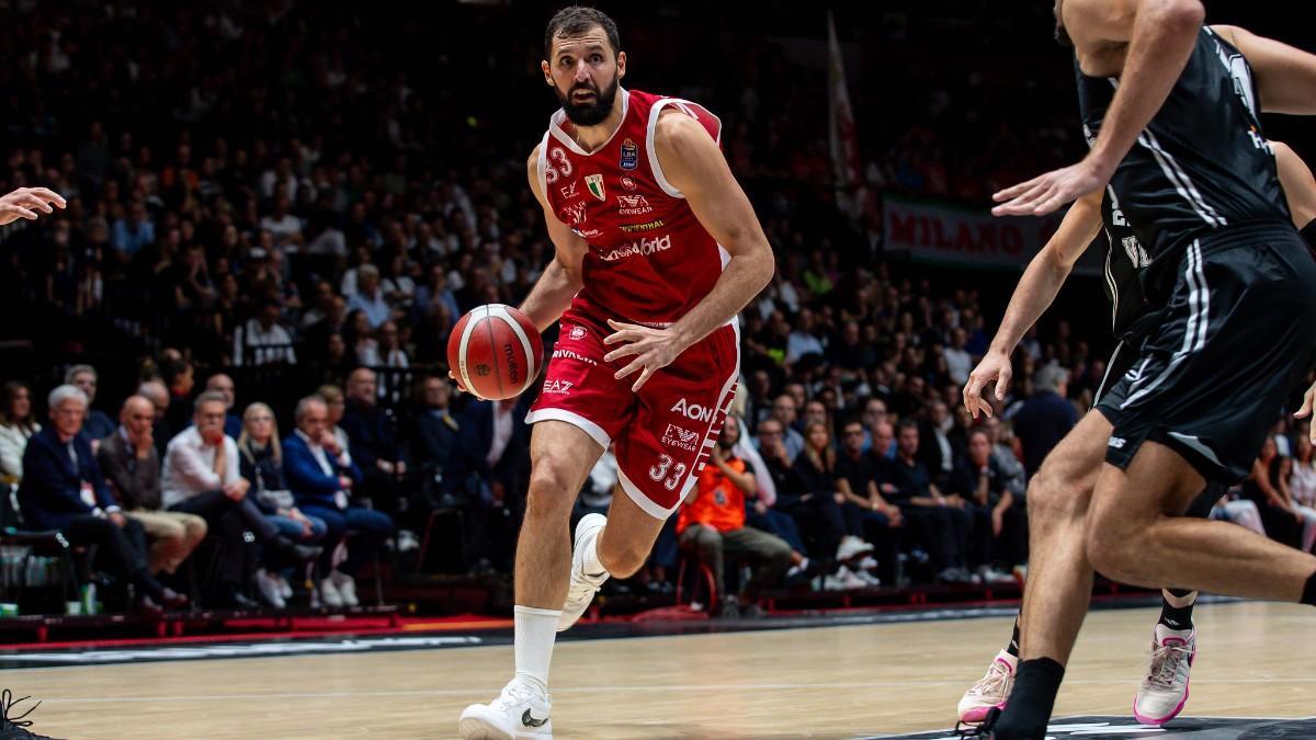 Nikola Mirotic, en la final de la Supercopa italiana