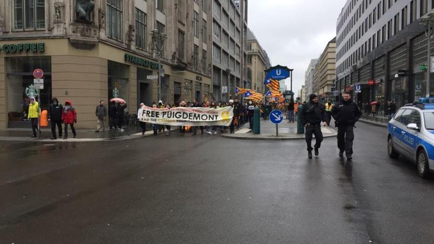 Marcha en apoyo a Carles Puigemont en Berlín