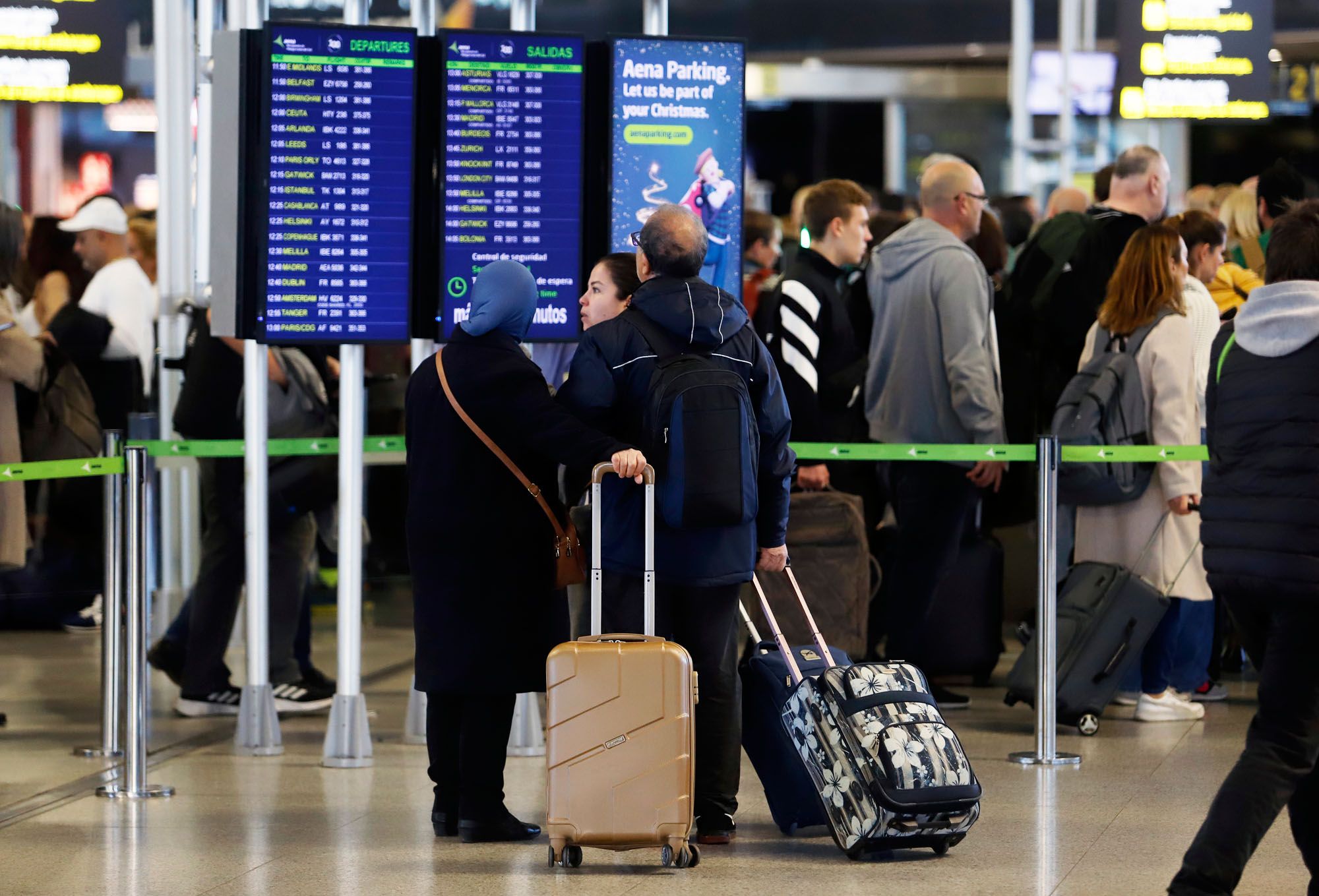 Movimiento de pasajeros en el aeropuerto de Málaga el 23 de diciembre.