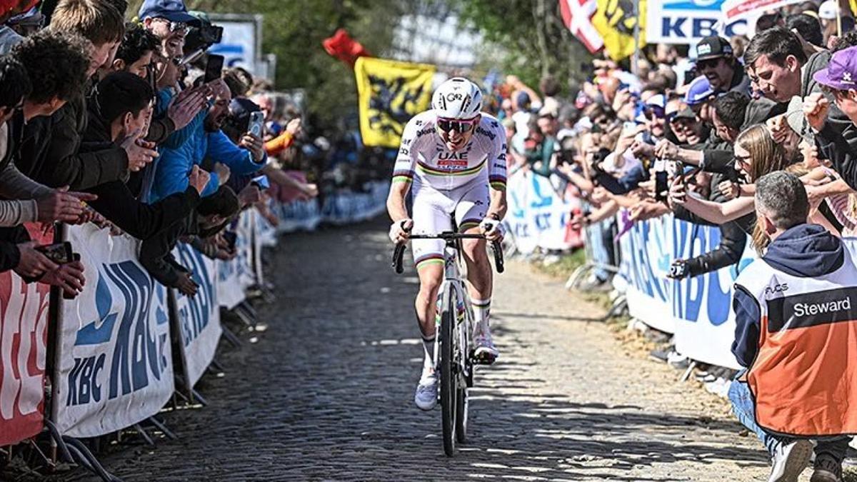 Pogacar, en la Roubaix