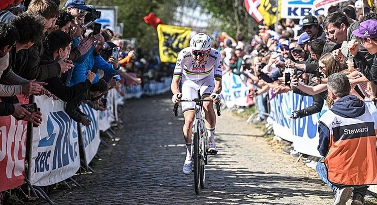 Pogacar, en la Roubaix