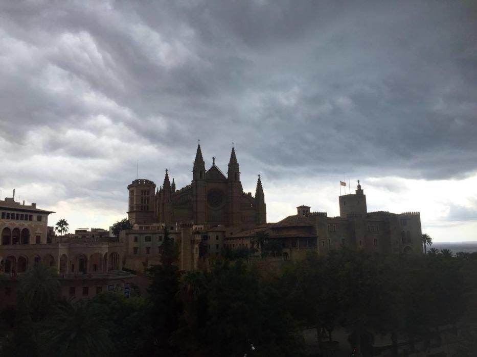 Las fuertes lluvias provocan problemas de circulación en Mallorca
