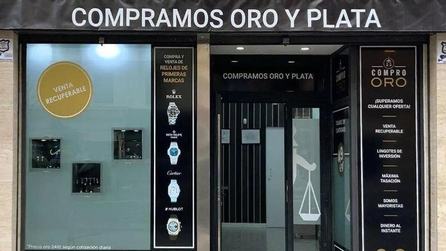 Un establecimiento de compra y venta de oro.