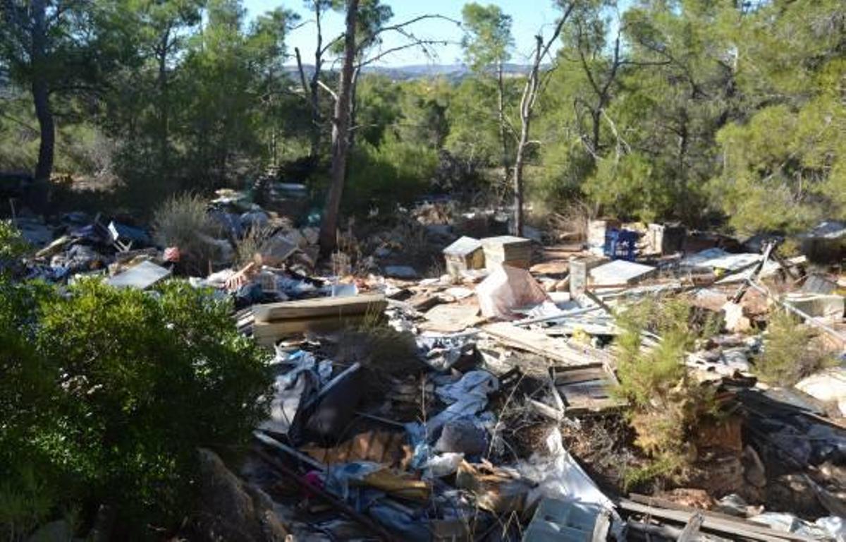 Los ecologistas alertan sobre un gran vertedero en pleno bosque de la Vallesa