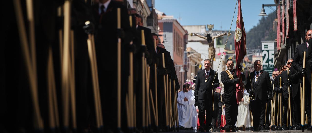 Una procesión del Cristo de La Laguna y su Esclavitud.