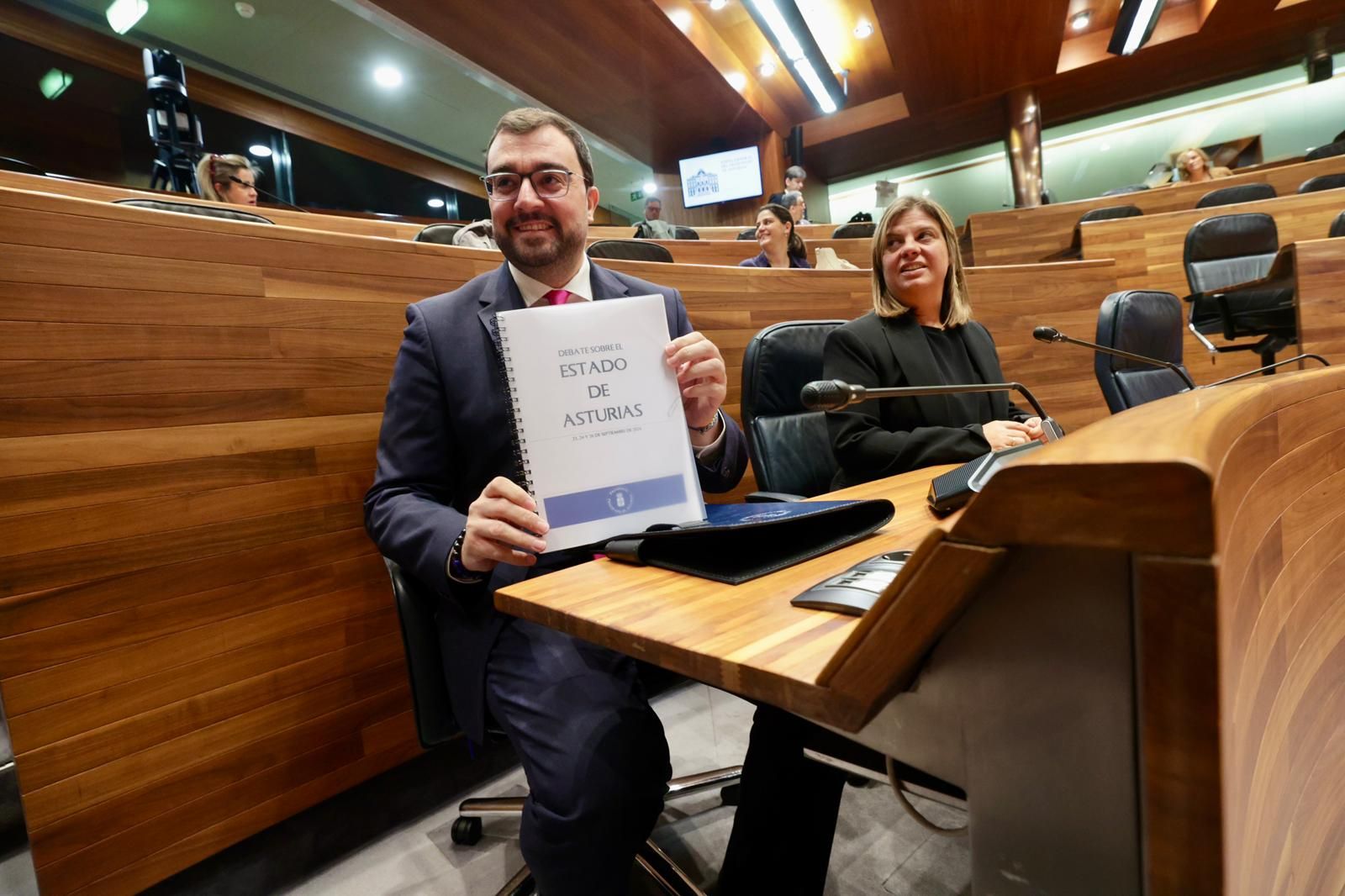 Adrián Barbón en la primera sesión del debate de orientación política 2025