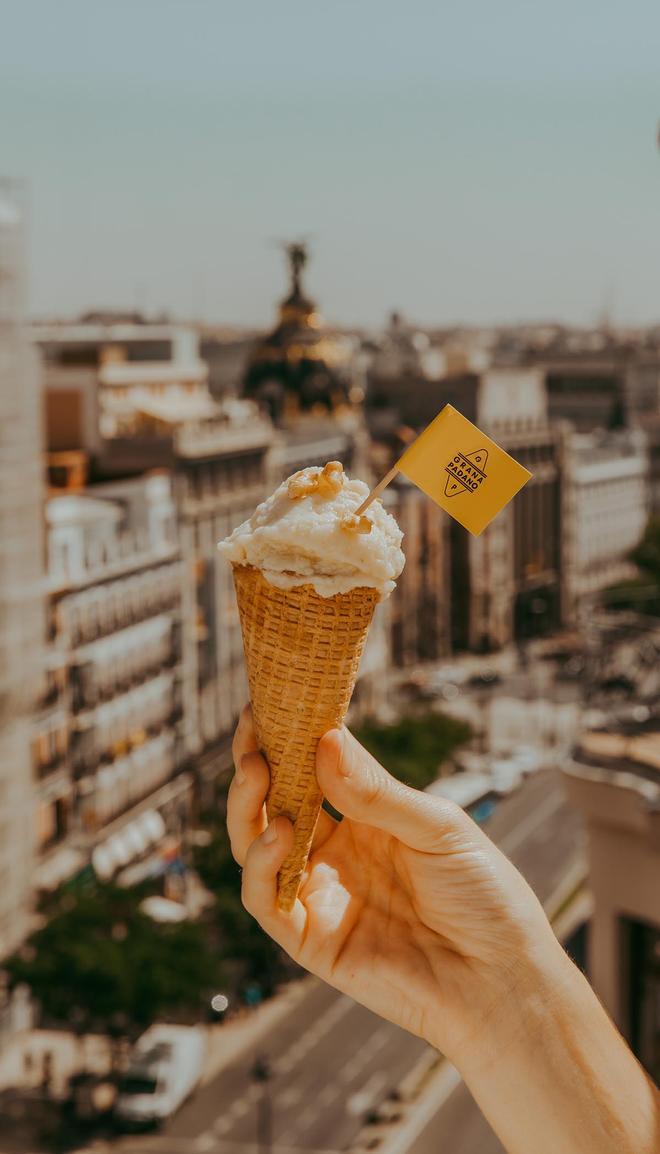 Helado de queso Grana Padano DOP