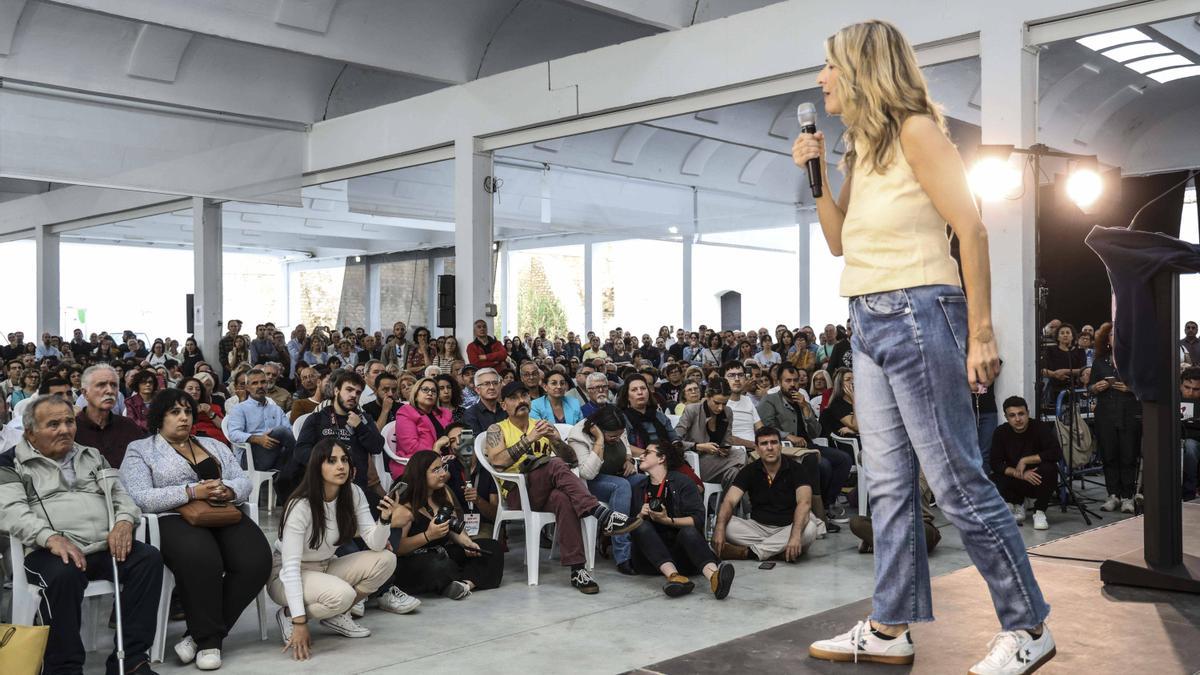 Yolanda Díaz hace campaña por Unides Podemos en Alicante