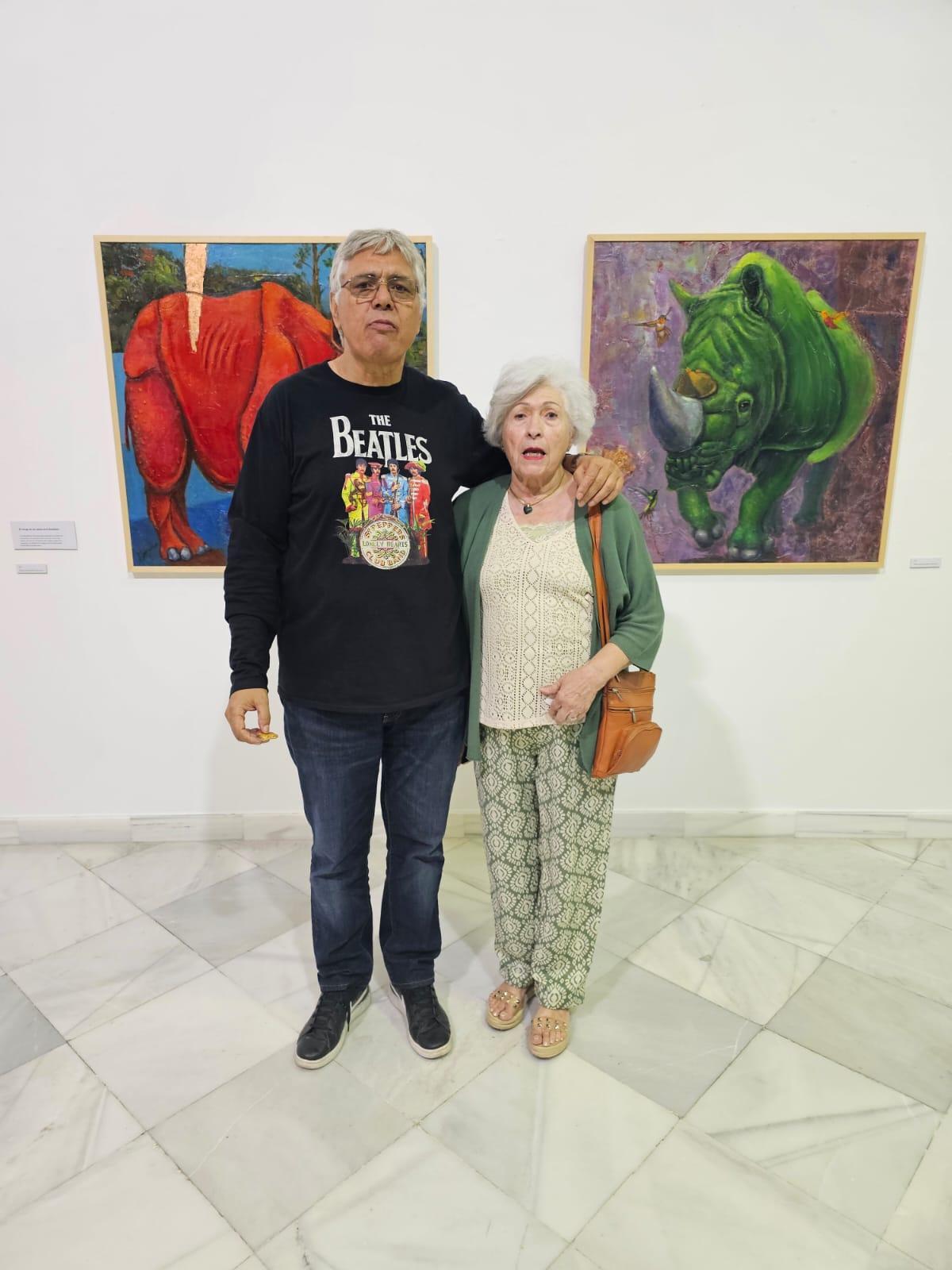 Francisco Fernández Rodríguez, con su amiga Petra Rodríguez, también zamorana.