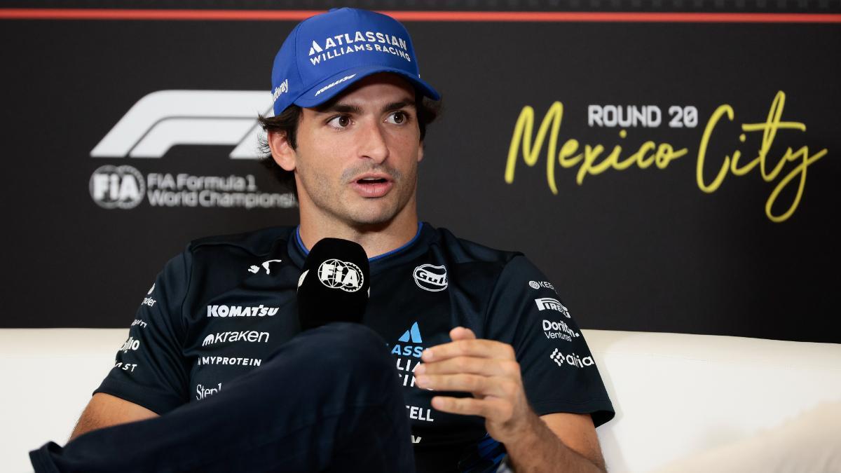 Carlos Sainz en la rueda de prensa del jueves