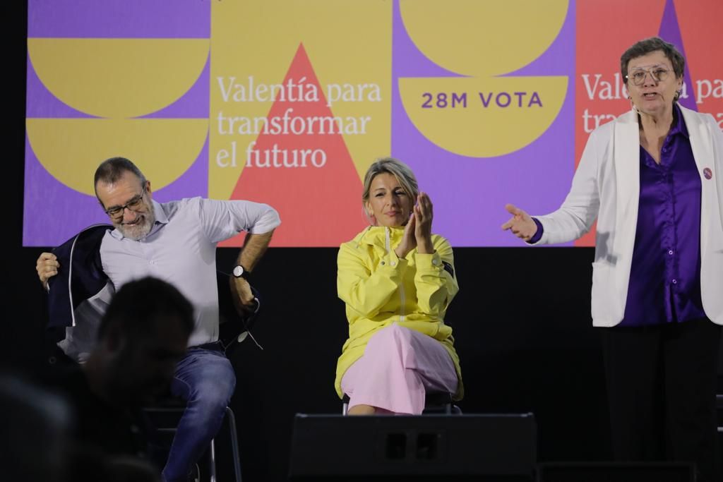 Yolanda Díaz visita Palma en uno de los actos de campaña de Unidas Podemos