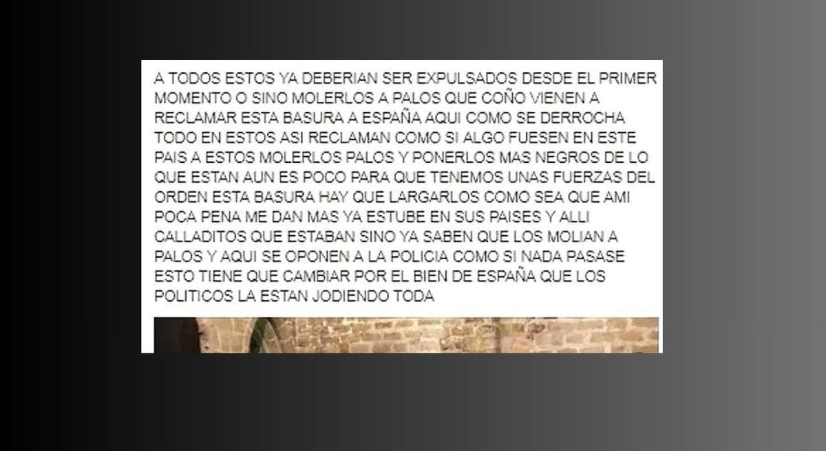 Captura de 2018, de uno de los mensajes.