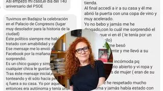 La periodista Cristina Fallarás publica el caso de un acto de violencia sexual de un político de Badajoz