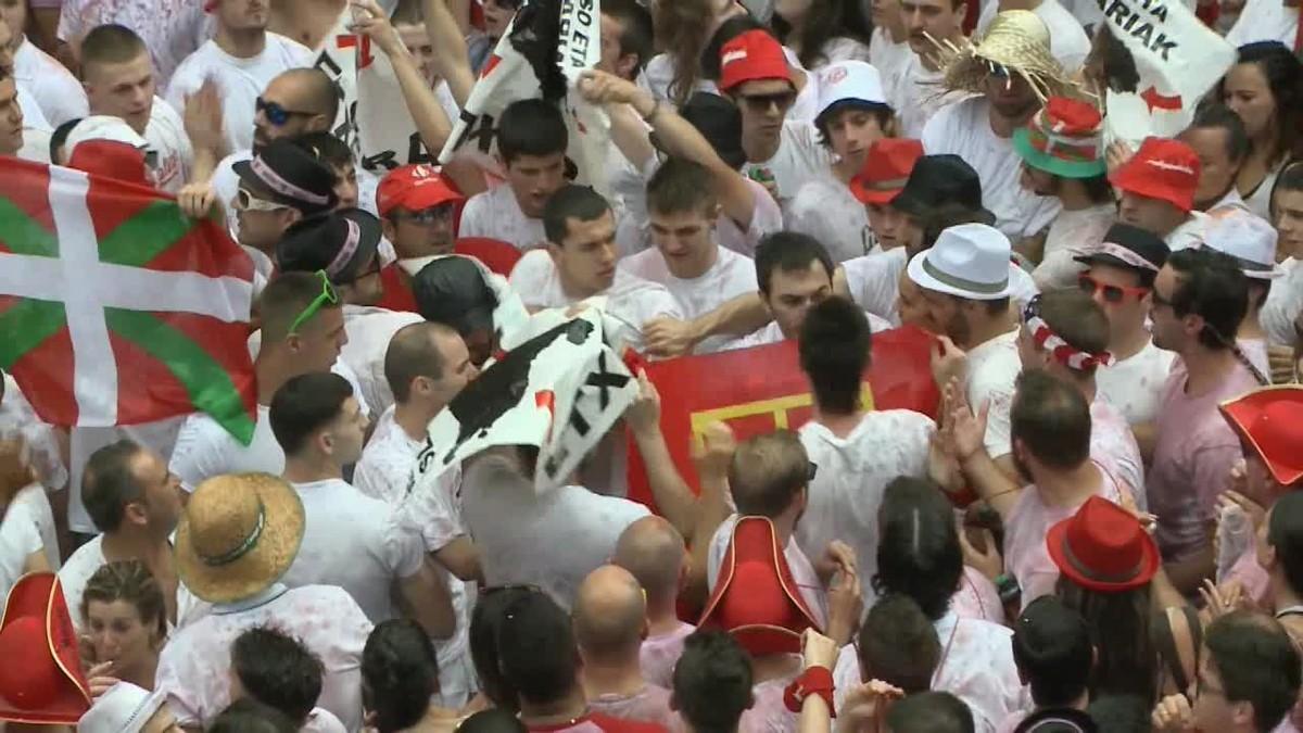 20180706 eupress-incidente-en-sanfermines-por-libertad-presos-de-eta
