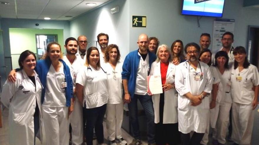 El equipo de Urgencias del Hospital Lluís Alcanyís