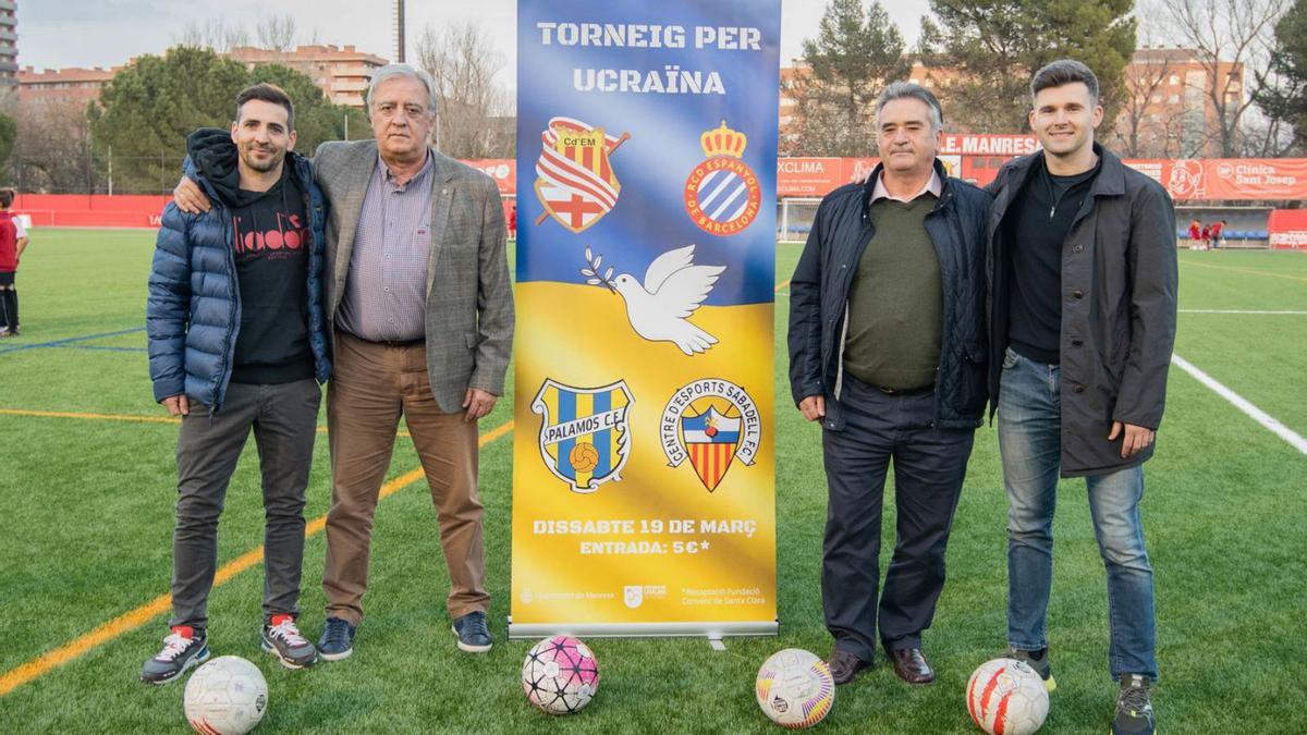 Francesc Ribalta, Iñaki Pérez, Lino Gutérrez i Álvaro Méndez van representar els equips que jugaran | EDUARD VEGA