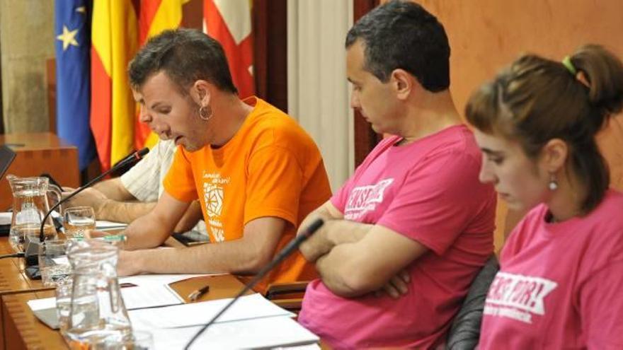 Jordi Garcés, Jordi Masdeu i Gemma Tomàs, regidors de la CUP