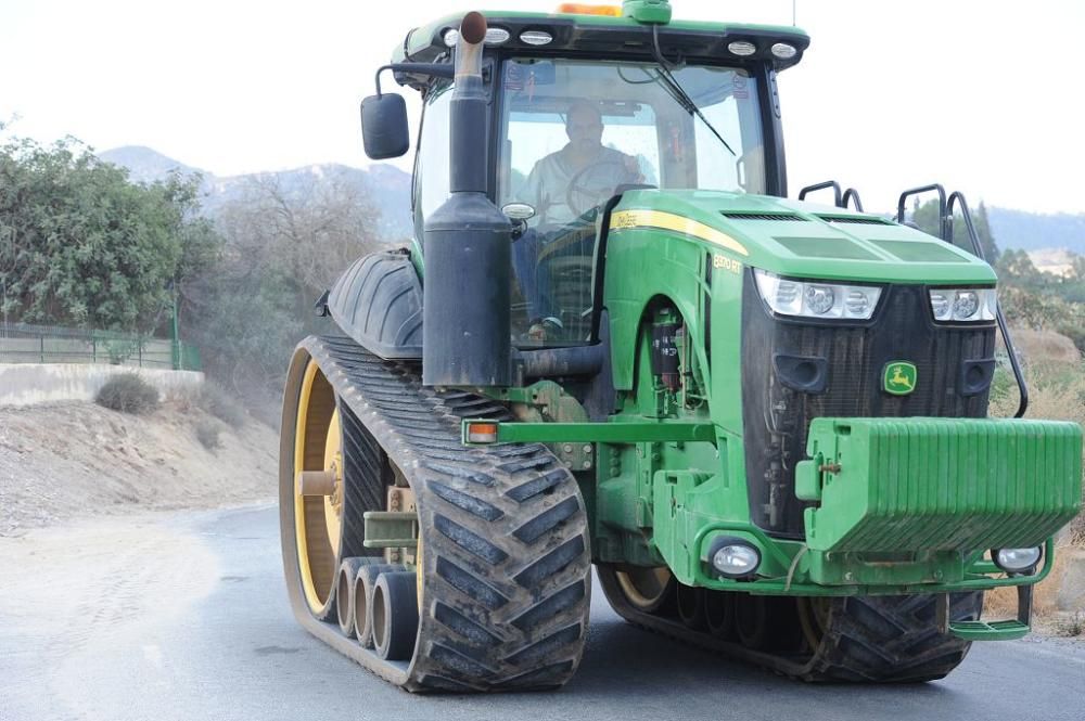 La protesta de agricultores a su paso por el Garru