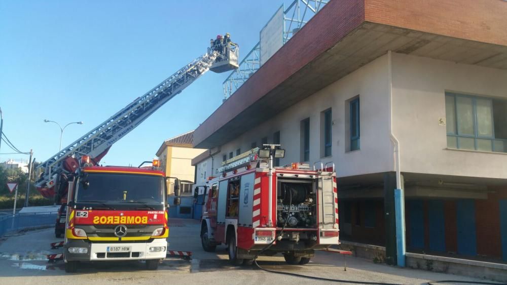 El fuego ha afectado al aislante del suelo de la instalación, que está cerrada desde hace dos años