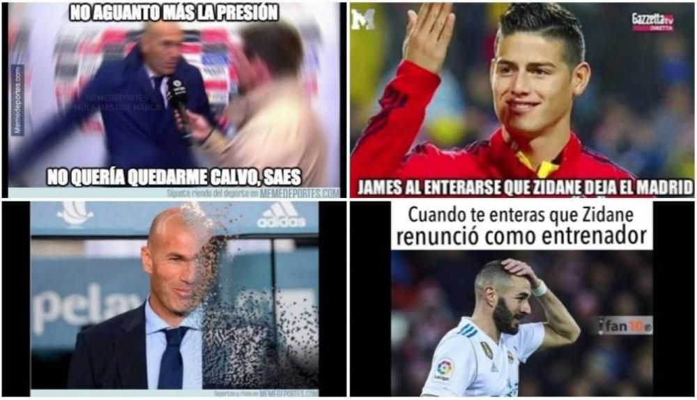 Los memes de la dimisión de Zidane