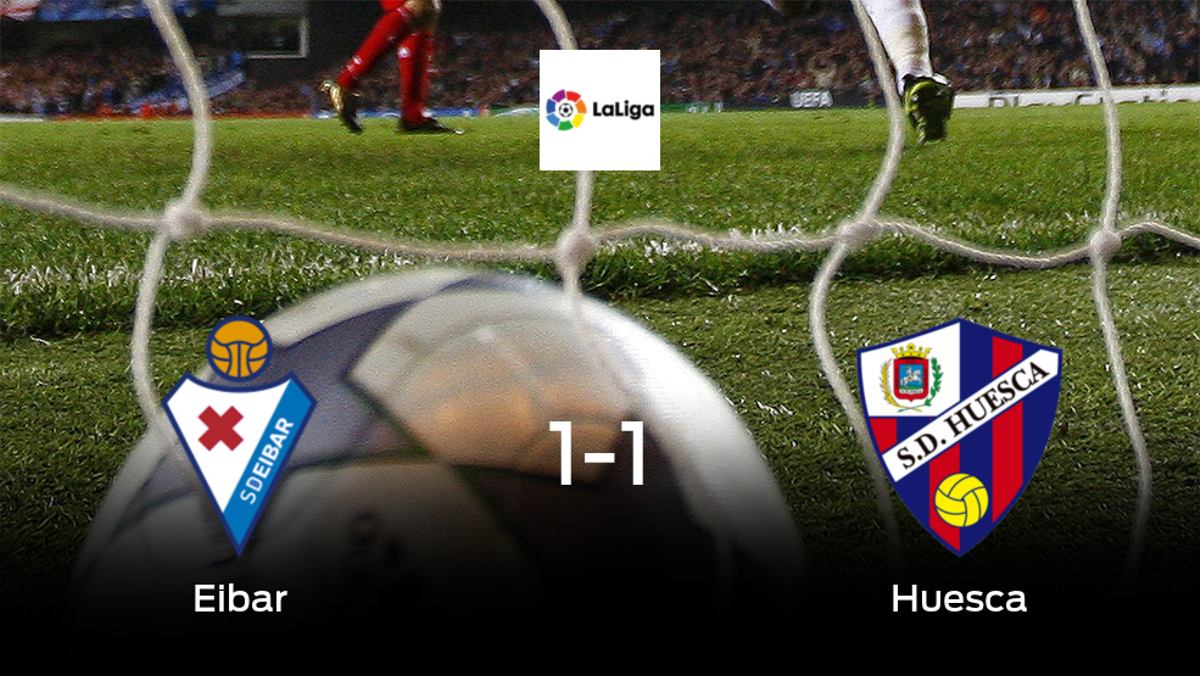 El Eibar y el Huesca se reparten los puntos tras su empate a uno