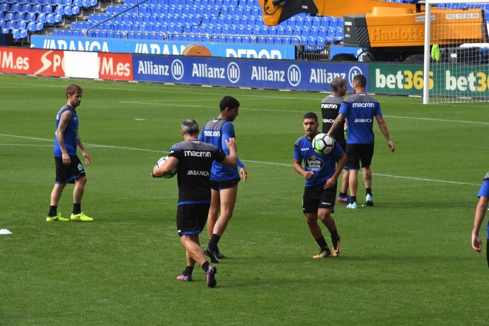 Último entrenamiento del Dépor antes del Madrid