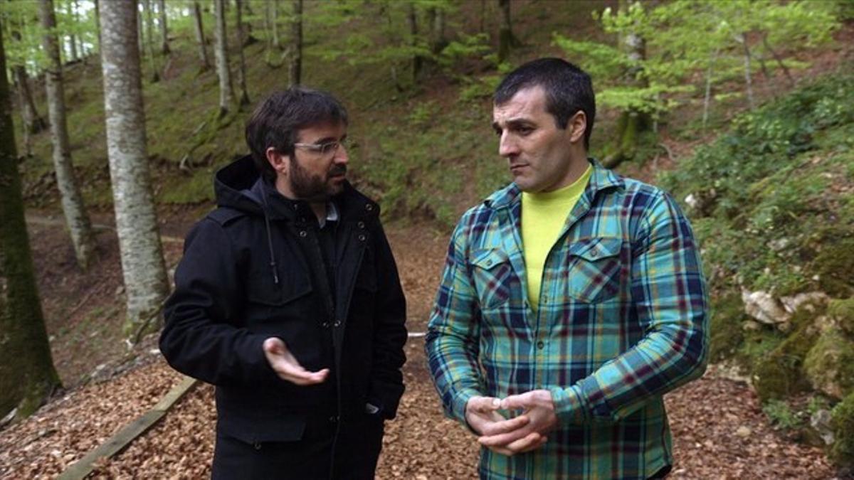 Jordi Évole e Iñaki Rekarte durante la entrevista en el programa 'Salvados'.