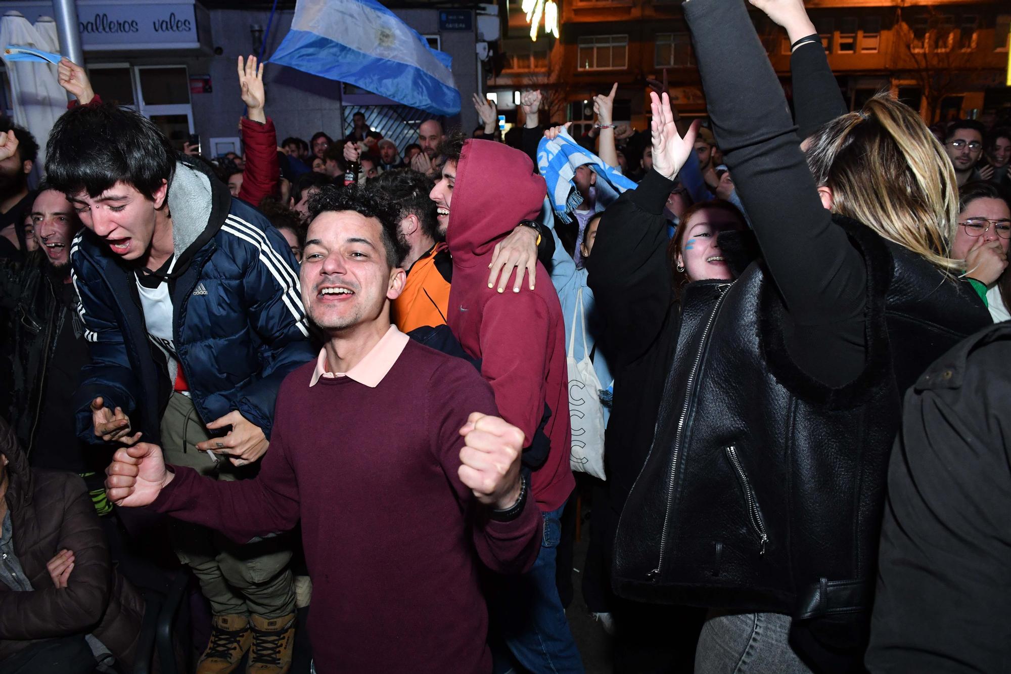 A Coruña celebra la victoria de Argentina en el Mundial